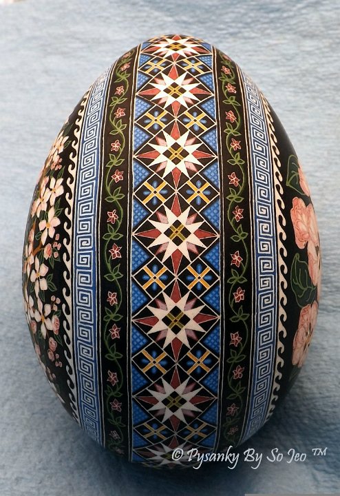 WIP Bluebird Pysanka Pysanky Ukrainian Easter Egg by So Jeo